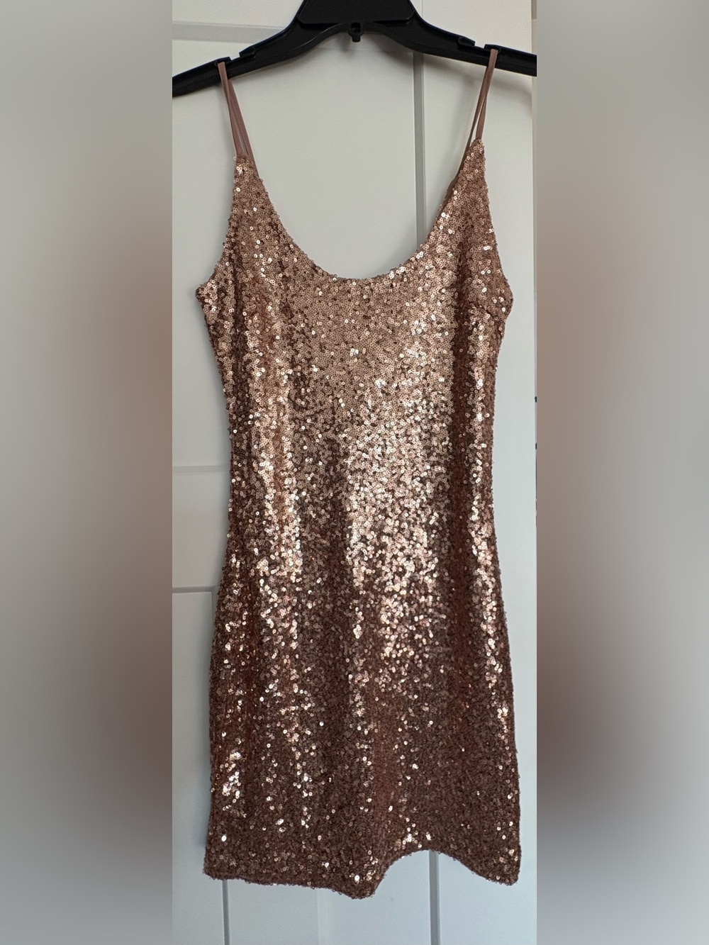 Rose Gold Sequin Party Dress
